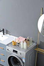 Clear Sturdy Acrylic Serving Tray with Handles-24x24Inch-Serving Coffee,Appetizer,Breakfast,Butler-Kitchen Countertop Tray-Makeup Drawer Organizer-Vanity Table,Ottoman Tray-Decorative Tray