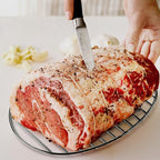 Roasting Rack, Black with Integrated Feet, Enamel Finished, Nonstick, fit for 15 inches oval roasting pan, safety, dishwasher, Great for Basting, Cooking, Drying, Cooling rack. (12.5”x 8.5”)