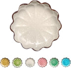 Ceramic Spoon Rest for Stove Top, Flower Cute Spoon Rest for Kitchen Counter, Cooking Spoon Holder for Kitchen Counter, Utensil Rest Spatula Rest Ladle Holder Tong Rest, 1 PC (Ice Cracks, Cream White)