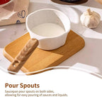 Sauce Pan, 3.3in x 2.2in Milk Pan Small Soup Pot Non Stick Sauce Pots Mini Butter Warmer Pan Cooking Pot with Pour Spout Milk Boiling Pot for Home Kitchen Multi Mini Sauce Pan(White)