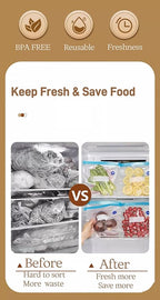 Sous Vide Bags-BPA-Free Reusable Vacuum Seal Bags for Food Storage Food Freezing safe Reseal Vacuum Storage Bag for Sous Vide Cooking-HOMYLAND11.2 * 10.2in (Medium 20pcs)