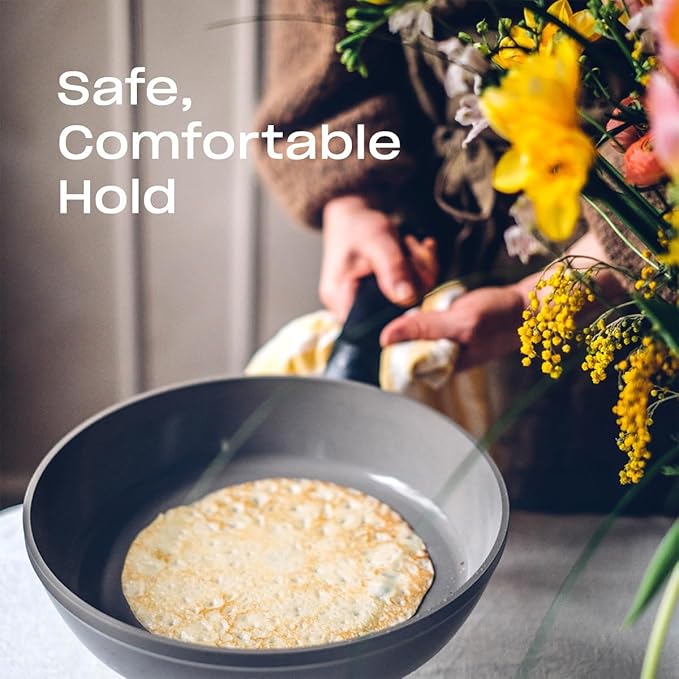 Fissler Ceratal Comfort Ceramic 10.2 Inch Non-Stick Frying Pan, Warm Grey, Made without PFAS