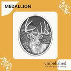 Heritage Pewter White Tail Deer Double Old Fashion | Double Rocks Glass 14 OZ for Liquor | Expertly Crafted Pewter Glass