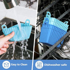 Koluti Nonstick Silicone Egg Bites Baking Mold Pack of 4, Reusable Muffin Cupcake with Double Handle, BPA Free, Small Rectangle Air Fryer Cupcakes Liner, 2 Colors