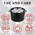 Canning Pot, 21.5QT Water Bath Canning Pot with Rack and Lid, Stainless Steel Canning Rack, Canning Starter Kit for Beginner, for Home, by Kendane.