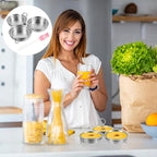 Cabilock 2Pcs Stainless Steel Egg Poacher with Oil Brush Egg Mold Ring for Steaming and Boiling Kitchen Cooking Tool for Indoor Breakfast and Camping