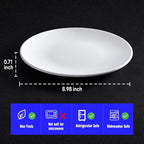 Plates 9inch Melamine Dinner Plates Round White Durable Dishes Set of 8 for Salad Dessert Dinner