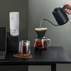 Portable Burr Coffee Grinder Small - Coffee Bean Grinder Electric with Multi Grind Settings for French Press, Cold Brew, Moka Pot, Pour-Over, Espresso Machine