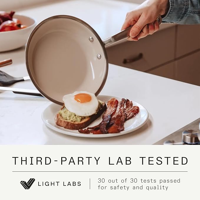 Made In Cookware - 12" Ceramic Non Stick Frying Pan (Stainless Handle) - 5-Ply Stainless Clad with Stay-Cool Handle - Professional Cookware