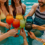 European Style Plastic Crystal, Stemmed Wine Glasses | Set of 6 | Acrylic Tritan Drinkware, Unbreakable Muted Color Shatterproof BPA-free, Reusable, Floating Pool & Indoor & Outdoor, Hand Wash 15oz