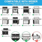 Full Size Griddle Insert for Weber Genesis II 400 Genesis II LX 400 Series Gas Grills, Flat Top Griddle Plate for Weber Genesis II E-410/E-415/E-425/E-435, Genesis II LX 440, Replace for 6789