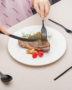 Lemeya 20-Piece Black Silverware Set for 4,Modern 18/10 Stainless Steel Flatware Set,Luxury Cutlery Set,Unique Utensils Set for Restaurant,Spoons and Forks Set,Mirror Polished,Dishwasher Safe