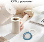 Portable Pour Over Coffee Dripper Reusable Coffee Filters Pour Over Coffee Maker for Camping Coffee, Travel Coffee Maker (50, white)