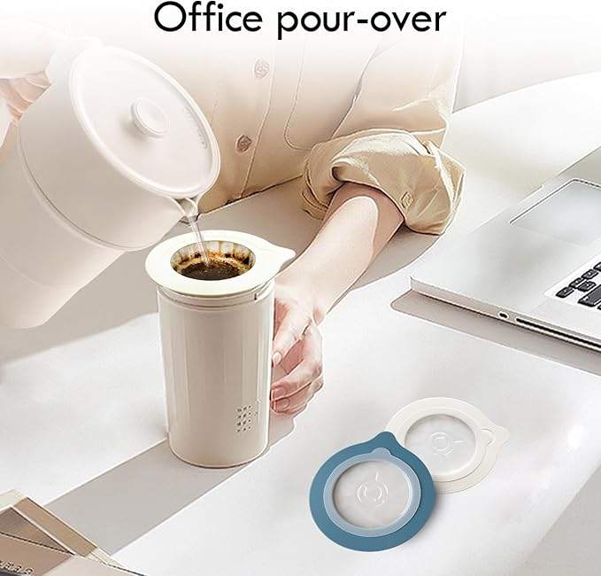 Portable Pour Over Coffee Dripper Reusable Coffee Filters Pour Over Coffee Maker for Camping Coffee, Travel Coffee Maker (50, white)