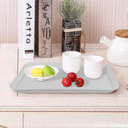 White Large Plastic Fast Food Serving Tray, Rectangle, 6 Packs
