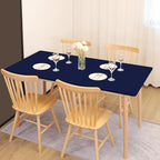 SereneGrace Elastic Table Cover, Windproof Tablecloth, 36x60 Inch Reusable Spandex Fitted Stretch 4-Foot Rectangle Table Cloth for Dining Room, Banquets, Events, Craft Displays, Parties, Navy
