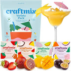 Craftmix Variety Pack, Makes 24 Drinks, Skinny Cocktail Mixers, Mocktails Non-Alcoholic Drinks - Made With Real Fruit - Vegan Low-Carb, Low-Sugar, Non-GMO, Dairy Free, Gluten Free, Easy to Mix