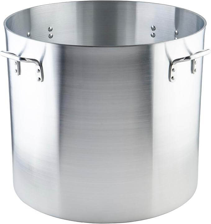 Winco ALHP-120 6.0mm Aluminum Stock Pot, 120-Quart,Medium