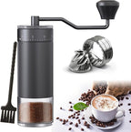 Portable Manual Coffee Grinder with with CNC Stainless Steel Conical Burr 40 Adjustable Settings,Hand Coffee Bean Mill with 30g Capacity & Crank for Travel Camping Office Home