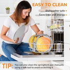 7 Inch 304 Stainless Steel Springform Pan with Removable Bottom, Nonstick Round Spring Form Cheesecake Pan with 30 Pcs Parchment Paper Liners