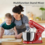 Electric Stand Mixer,10 Speeds 660W Tilt-Head Food Mixer, 3-IN-1 Kitchen Mixer for Daily Cooks with 6.5 QT Bowl,Dough Hook, Beater, Whisk (Empire Red)