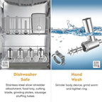 Meat Grinder & Stainless Steel Slicer Shredder Attachment for KitchenAid Stand Mixer, Meat Grinder Attachment with Sausage Stuffing Set and Cheese Grater, For Kitchenaid Mixer Attachments