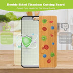 Titanium Cutting Boards for Kitchen, Cutting Board Double Sided Food Grade, Pure Titanium and Wheat Straw PP, Dishwasher Safe Easy to Clean Large Size 16”×11”