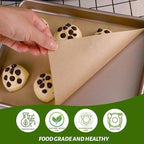 WMKGG 200Pcs Unbleached Parchment Paper for Baking, 9 x 13 Inch Precut Heavy Duty Parchment Paper Sheets for Cooking, Grilling, Air Fryer and Oven
