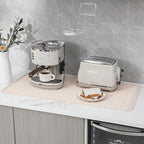 Silicone Dish Drying Mat for Multiple Usage,Easy clean,Eco-friendly,Heat-resistant Silicone Mat for Kitchen Counter or Sink,Refrigerator or Drawer Liner Tapioca 5XL 36inches x 18inches