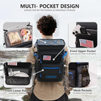 Large Backpack Cooler 36 Can Cooler Backpack with 2 Insulated Compartments Leak Proof Waterproof Travel Backpack, Camping Beach Picnic Lunch Thermal Bag for Women and Men