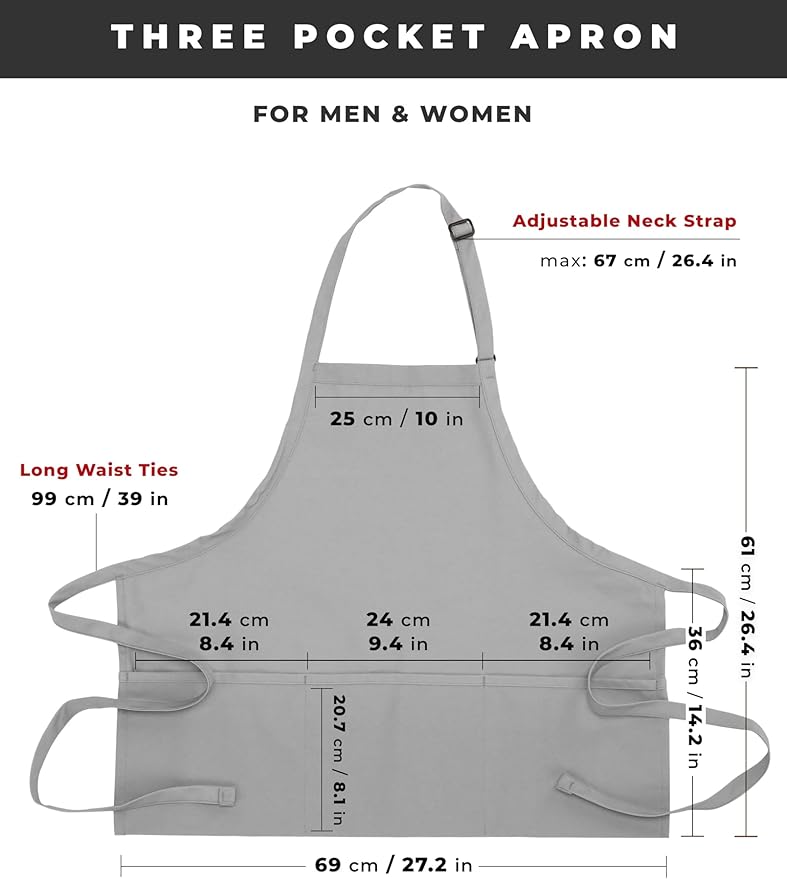 Chef Works Unisex Three Pocket Apron