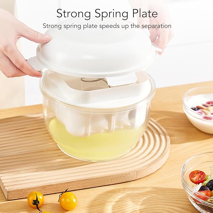 Yogurt Maker with Ultra Fine Mesh Strainer, Yogurt Whey Separator for Homemade Thick Greek Yogurt, Detachable Yogurt Strainer with Pressure Spring