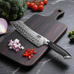 SHAN ZU 7 inch Chef Knife in Powder Steel, Ultra Sharp Japanese Santoku Knife, High Carbon Professional Kitchen Knives with Ergonomic Pakkawood Handle, Utility Knives for Meat and Vegetable