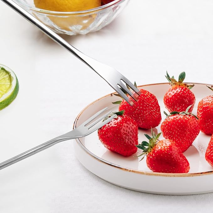 Pack of 6 Fondue Forks Chocolate Cheese Dipping Set Candy Dipping Forks, DIY Baking Supplies Stainless Steel Cake Dipping Fork