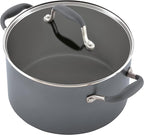 Anolon Advanced Home Hard Anodized Nonstick Cookware/Pots and Pans Set, 9 Piece - Moonstone