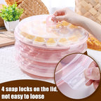 HANSGO Deviled Egg Containers with Lid, 3PCS Deviled Egg Platter Carrier Holder Trays with 66 Slots for Holiday Party and Home Kitchen, Pink
