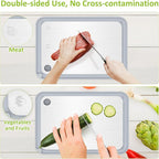 Titanium Cutting Board, 100% Pure Titanium Cutting Boards for Kitchen, Double-Sided Food-Grade Chopping Board for Meat, Vegetables & Fruits, Dishwasher-Friendly (13.75''X9.83'')