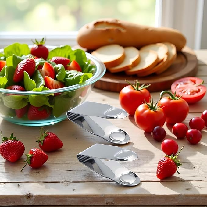 2Pcs Stainless Steel Strawberry Huller Fruit Stem Remover, Picker Leaf Peeler Tweezers Kitchen Gadgets for Strawberry Cherry Tomato Fruit Tools