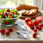 2Pcs Stainless Steel Strawberry Huller Fruit Stem Remover, Picker Leaf Peeler Tweezers Kitchen Gadgets for Strawberry Cherry Tomato Fruit Tools