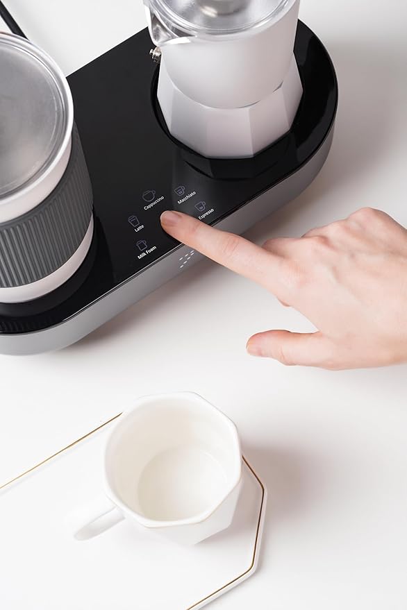 SEVEN&ME Fancy coffee machine semi-automatic home office travel milk frother all-in-one machine Mocha pot Italian electric milk frother coffee maker