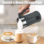 Milk Frother, 4-in-1 Milk Frother and Steamer, 10.1oz/300ml Automatic Hot and Cold Foam Maker and Milk Warmer, Electric Milk Frother for Coffee, Latte, Cappuccino, Matcha(Slate Gray)