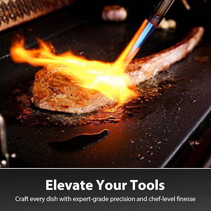 Utheer 17" x 13" Nonstick Coating Cooking Griddle for Gas Grill, Universal Griddle Flat Top Plate Insert with Grease Groove and Removable Handles for Charcoal/Gas Grills, Camping, Tailgating, Parties