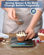 Nicewell Food Scale, 22lbs Digital Kitchen Grey Stainless Steel Scale Weight Grams and oz for Cooking Baking, 1g/0.1oz Precise Graduation,Tempered Glass (Dark Gray)