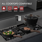 Kikcoin Pots and Pans Set Non Stick 31 Piece Kitchen Nonstick Cooking Cookware Sets with Grill Pan Saucepan Baking Sheet Utensil