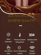 7-Tier Electric Stainless Steel Chocolate Melts Dipping Fondue Fountain Commercial Chocolate Fondue Fountain Machine 110V Chocolate Waterfall Heated Melting Machine for Party