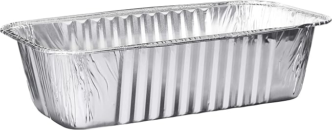 PLASTICPRO Disposable Loaf Pans Aluminum Tin Foil Meal Prep Bakeware - Cookware Perfect for Baking Cakes, Bread, Meatloaf, Lasagna (50, 5 Pound)