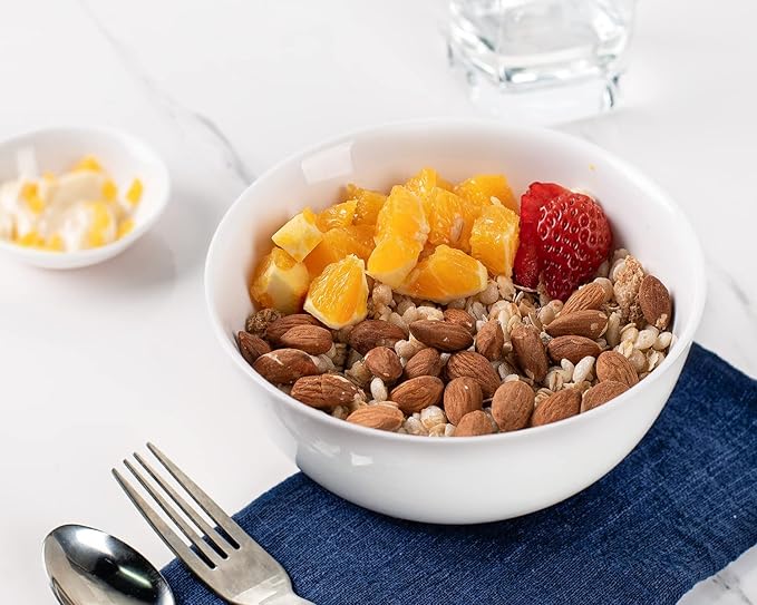 DELLING Ultra-Strong 22 Ounce Soup Bowls, Cereal Bowl, 6 inch Bowls Set, White Ceramic Bowls, White Bowls for Kitchen, Snack Rice Pasta Salad Oatmeal, Set of 6, Dishwasher & Microwave Safe