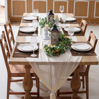 Linen Placemats Set of 8, Machine Washable, Heat Resistant, Wrinkle Free, Thick Polyester Kitchen Place Mats for Dining Table (Dark Brown)