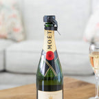 KLOVEO Champagne Stopper Black - Patented Seal - Made in Italy - WAF Plastic Bottle Stopper - Prosecco, Sparkling Wine, Cava