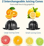 Citrus Juicer, Orange Juicer Machine, Stainless Steel Hands Free Lime Grapefruit Squeezer, Electric Citrus Juicer for Juice, Fruits, Lemons